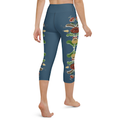 Yoga Capri Leggings - Kurbits - Marinblå