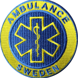 Ambulance Sweden Patch m kardborre