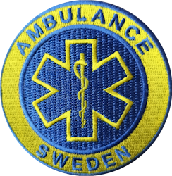 Ambulance Sweden Patch m kardborre