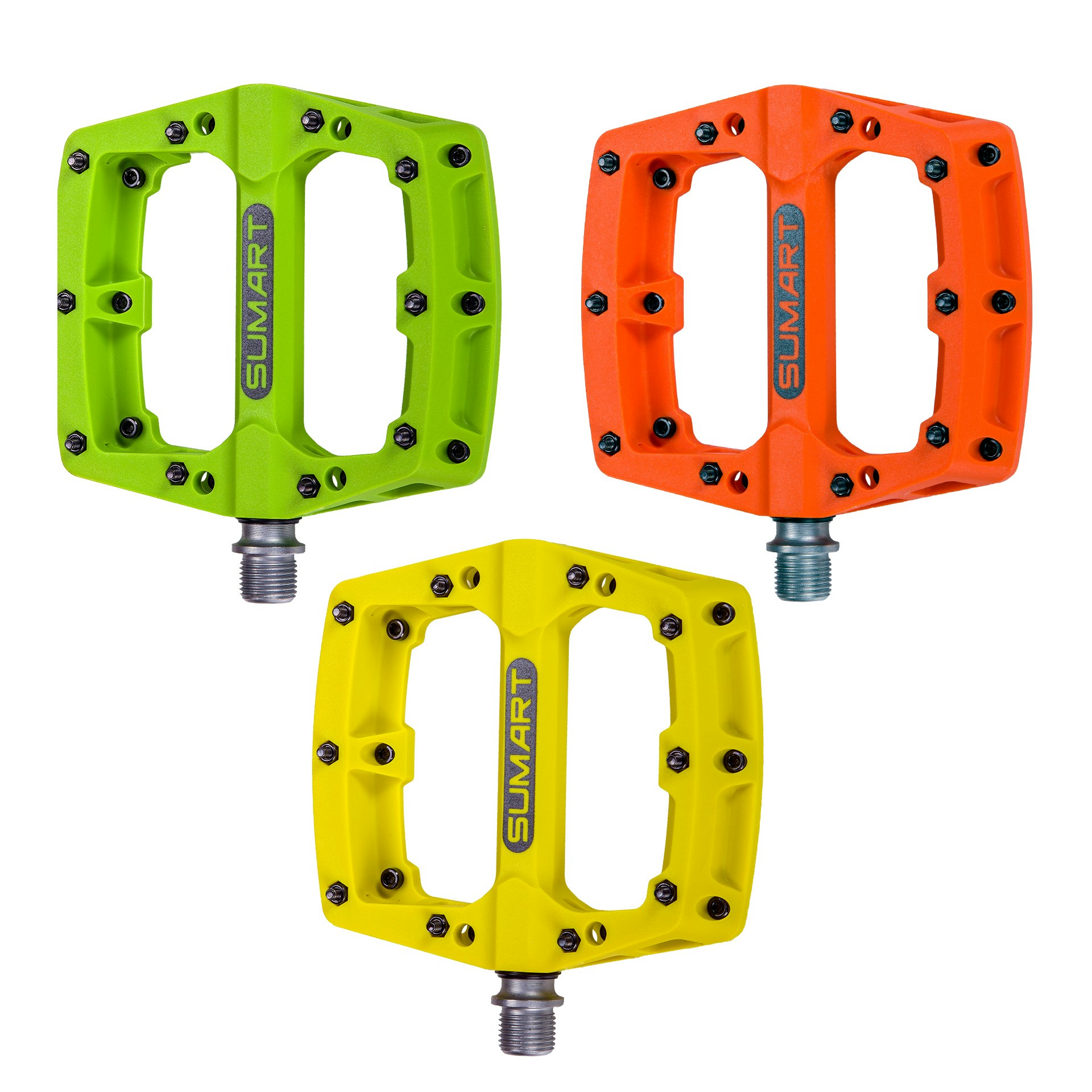 PEDALER i sterk termoplast, med metall pinner