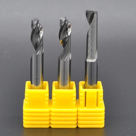 1-skjær pinnefres for aluminium - 6mm