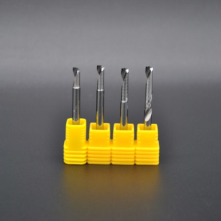 1-skjær pinnefres for aluminium - 4mm