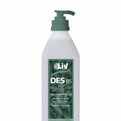 LIV DES Hand sanitizer, Handdesinfektion, Gel 85%, 600 ml