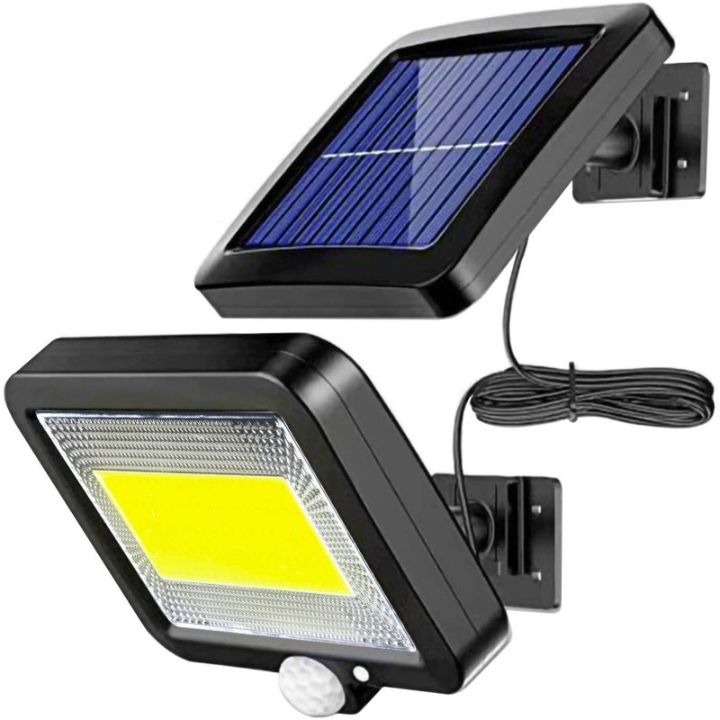 Liiketunnistimella ja aurinkopaneelilla varustettu LED-valonheitin -  Suojakauppa.fi