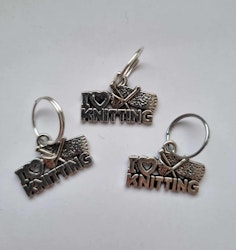 Stickmarkör - love knitting