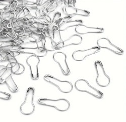 Stickmarkörer i metall - silver 25 stycken