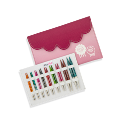 KnitPro Dreamz ändstickor korta - Deluxe set 9 st, 10 cm