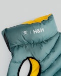 Hugo & Hudson Green and Yellow vendbar boble jakke str. XS30