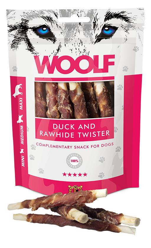 Woolf Duck And Rawhide Twister 100G (1035)