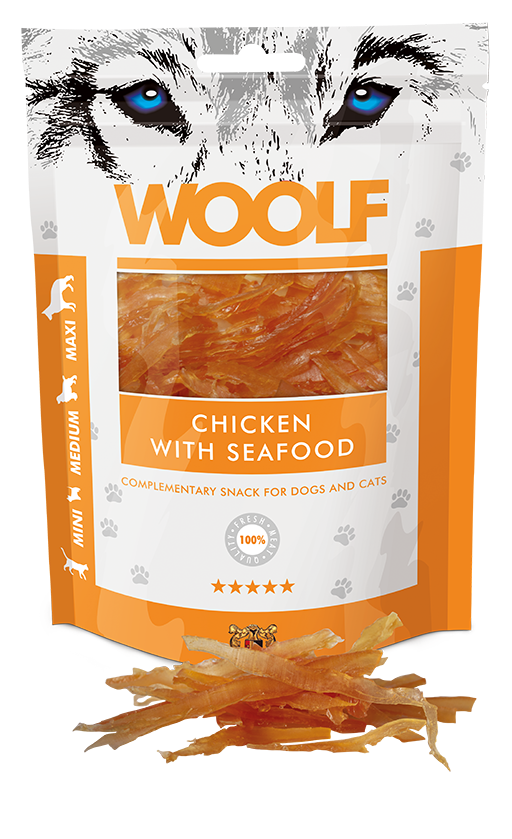 Woolf Chicken And Seafood 100G (1028)