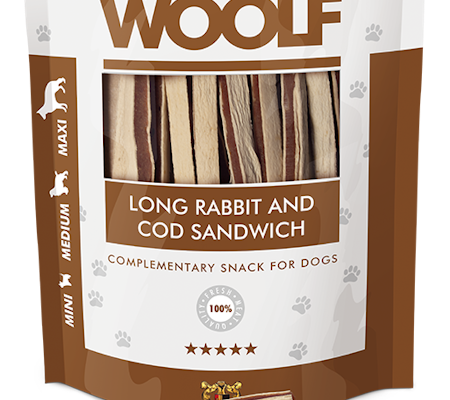 Woolf Long Rabbit And Cod Sandwich 100G