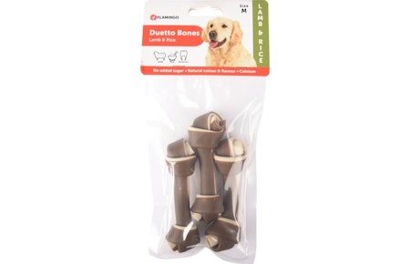 Hundesnack Duetto lam & ris M, 3stk