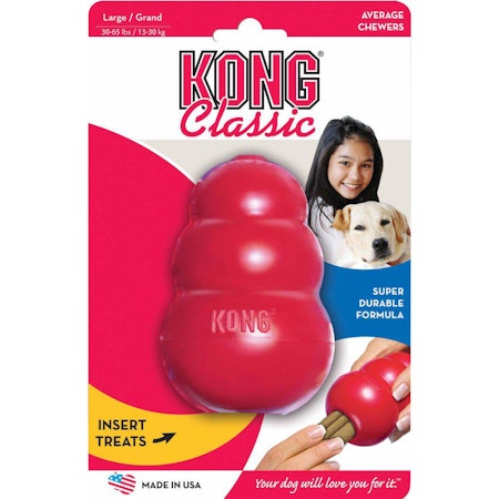 Kong Classic rød L 11x7cm