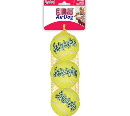 Kong Airdog Squeakair Tennisball 3pk M 7cm