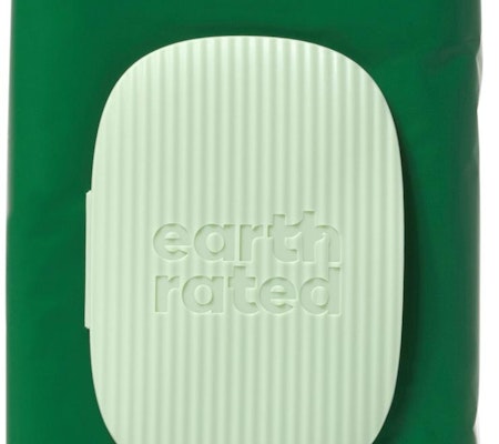 Earth Rated 100 Wipes, Unscented, 20X20 Cm