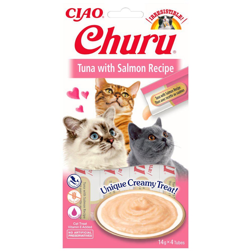 Churu Cat Tuna med laks 4St