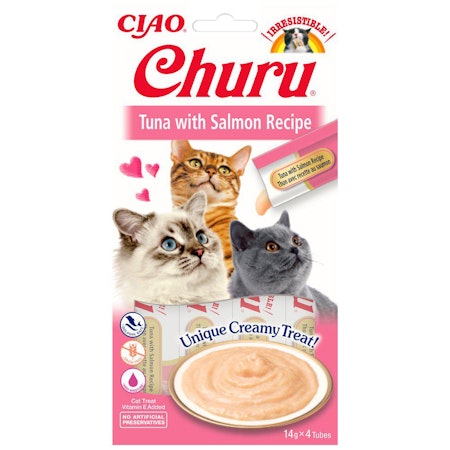 Churu Cat Tuna med laks 4St
