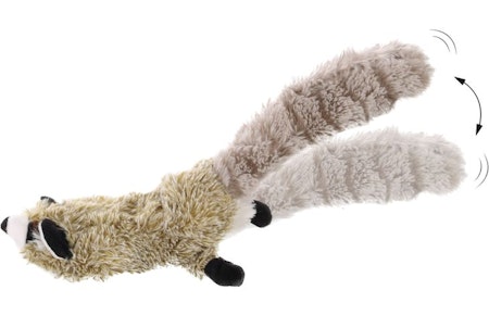 Katteleke Flapso Racoon lys grå. Bevegelig hale