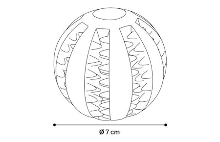 Hundeleke Rubber Dental Ball ass 7cm