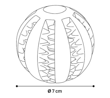 Hundeleke Rubber Dental Ball ass 7cm