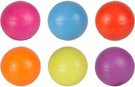 Gummiball L 6cm ass. farger