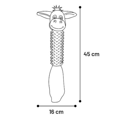 Hundeleke Cow/Horse/Donkey knotter 45cm ass