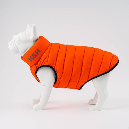 Hugo & Hudson Orange and Navy vendbar boble jakke str. S30