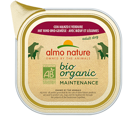 Beef and Vegetables 300gr, Bio Organic Dog Almo Nature