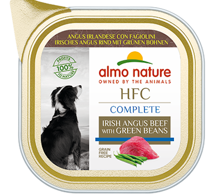 Almo Nature HFC Complete Dog Angus kjøtt og grønne bønner 85g pate