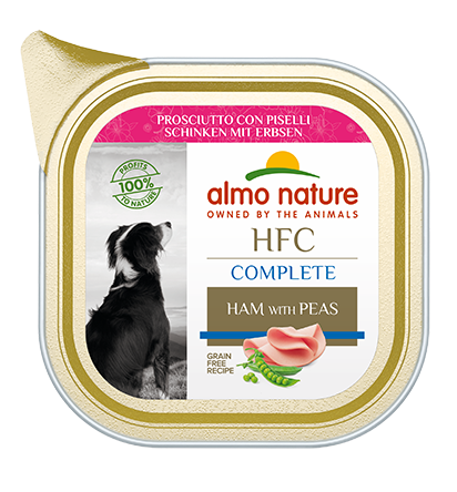 Almo Nature HFC Complete Dog skinke og erter 85g pate