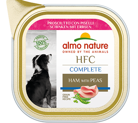 Almo Nature HFC Complete Dog skinke og erter 85g pate