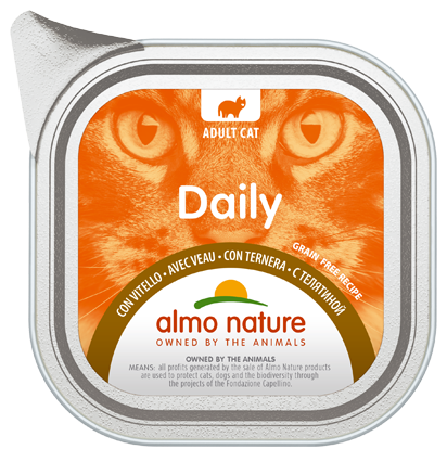Daily Cats med Kalv 100gr, Almo Nature