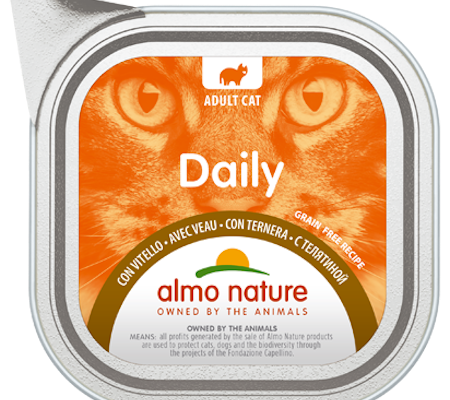 Daily Cats med Kalv 100gr, Almo Nature