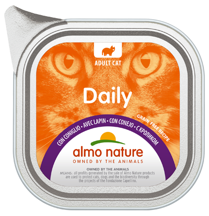 Daily Cats med Kanin 100gr, Almo Nature