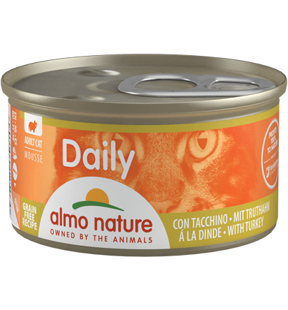 Daily Cats Mousse med kalkun 85gr, Almo Nature