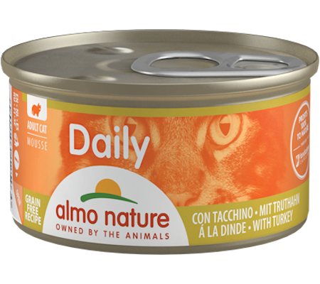 Daily Cats Mousse med kalkun 85gr, Almo Nature
