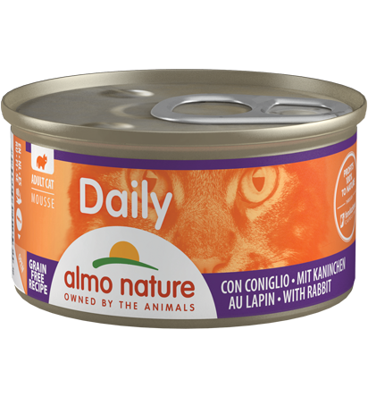 Daily Cats Mousse med kanin 85gr, Almo Nature