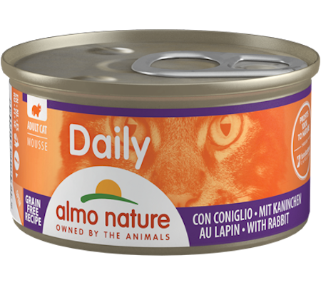 Daily Cats Mousse med kanin 85gr, Almo Nature