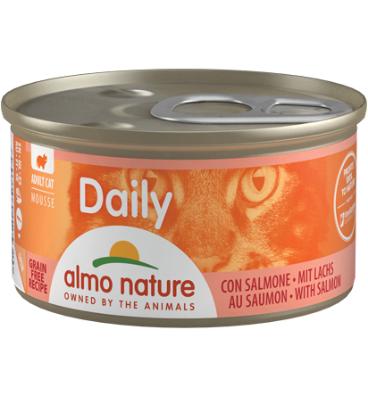 Daily Cats Mousse med laks 85gr, Almo Nature