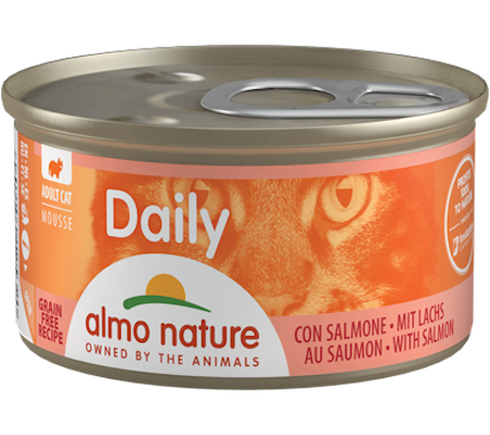Daily Cats Mousse med laks 85gr, Almo Nature