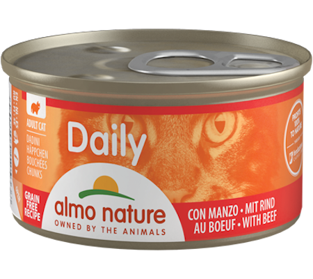 Daily Cats Chunks med okse 85gr, Almo Nature