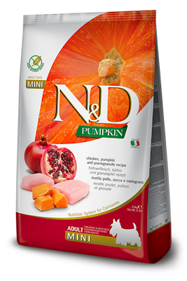 N&D Pumpkin Dog Chicken & Pomegranate Adult Mini 2,5 Kg. Farmina