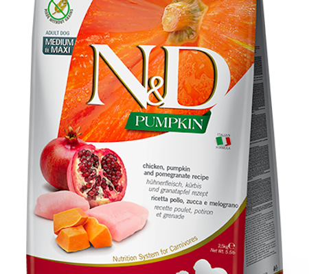 N&D Pumpkin Dog Chicken & Pomegranate Adult Medium & Maxi 12 Kg. Farmina