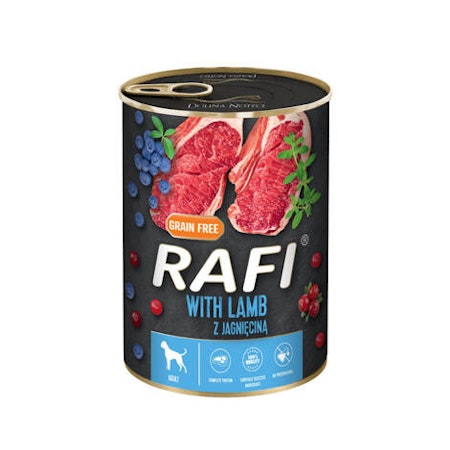 Rafi hundemat Adult lam m/blåbær og tranebær 400gr
