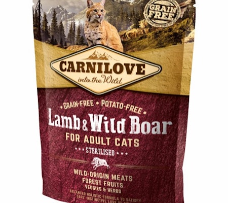 Carnilove Lamb Og Wild Boar For Adult Cats – Sterilised 400G