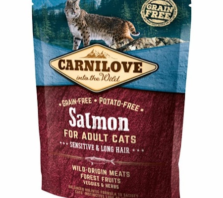 Carnilove Salmon For Adult Cats – sensitive og long hair 400g