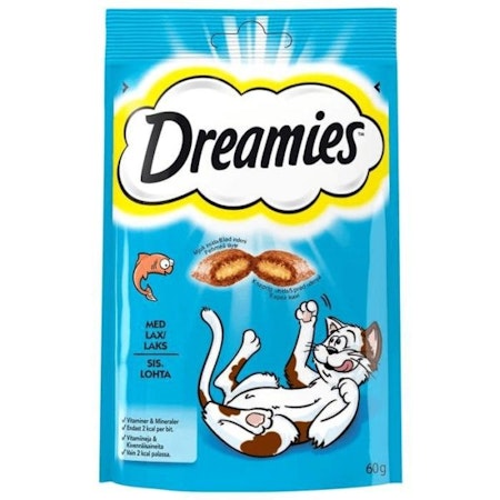 Dreamies kattegodbit laks 60gr