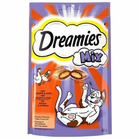 Dreamies Kattgodis Mix kylling & and 60Gr