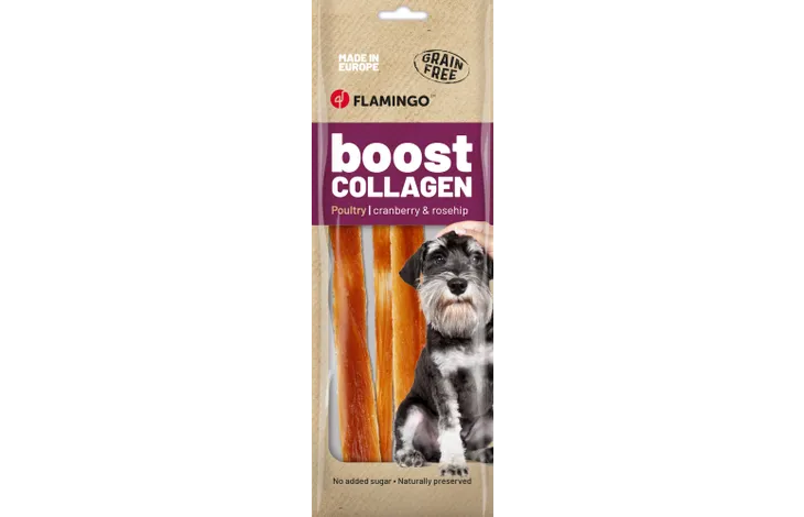 Hundegodbit Boost Strips with chicken & collagen 60gr