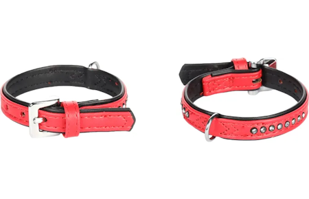 Halsbånd padded Monte Carlo red XL | 41-44cm x 22mm